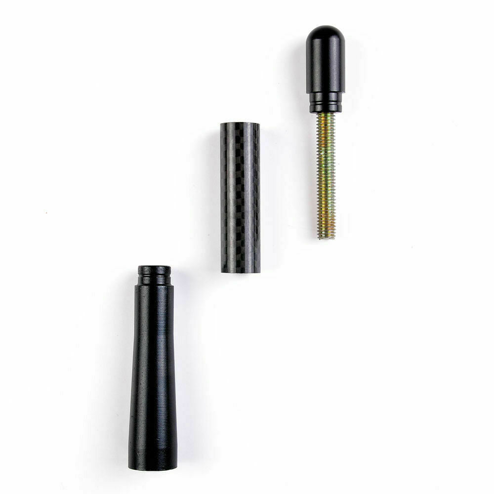 Universal Car Aerial Antenna 4.7"Auto Aluminum Alloy Carbon Fiber FM AM Radio US