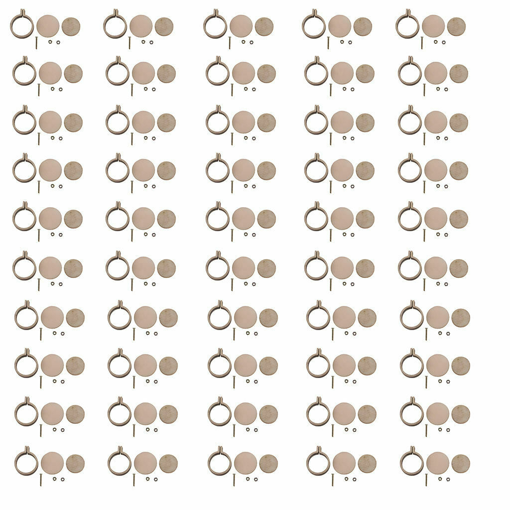 50 Pieces Embroidery Circle Adjustable Wooden Embroidery  Embroidery Circle for