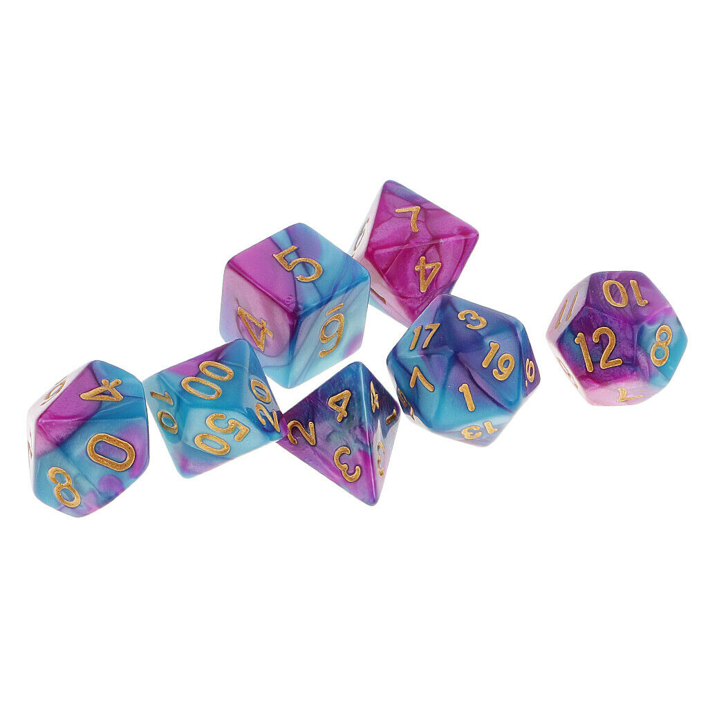 14 Pieces Polyhedral Dice for DND D&D Roleplaying Party KTV Game Props