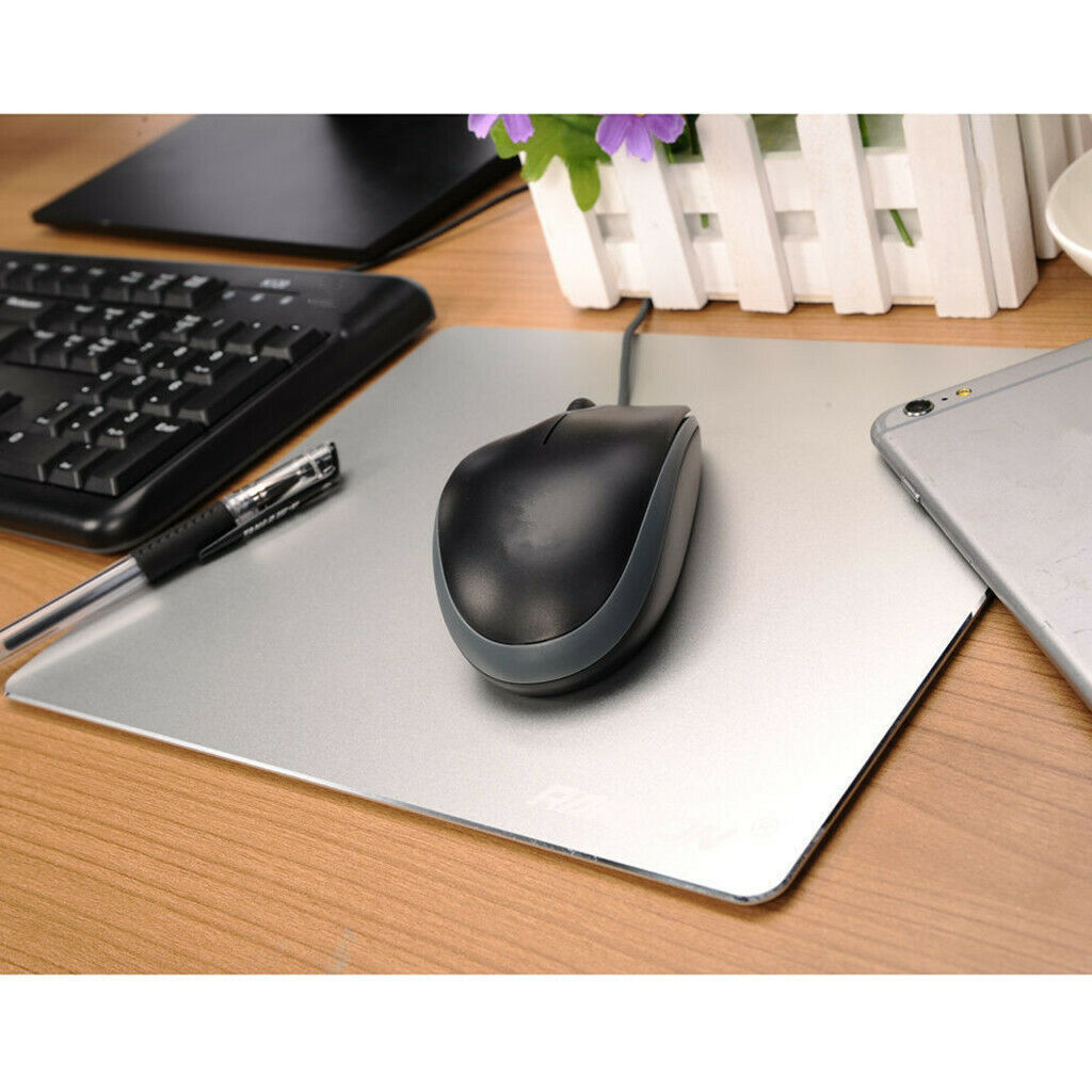 Aluminum Alloy Mousepad Office Game Super Smooth Mouse Wrist Pad Sliver