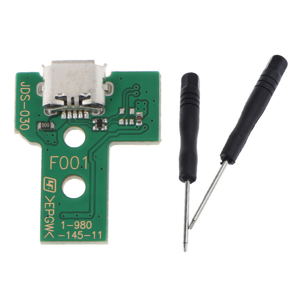 Replace Micro USB Charging Socket Board w/ Repair Screwdrivers Tools For PS4