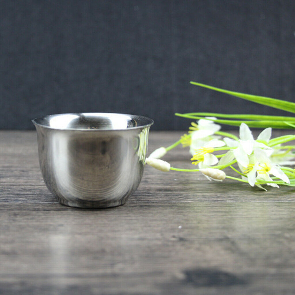 Pack of 4, Stainless Steel Coffee Mug Tea Cup Insulated Tumbler 50ml/1.7oz