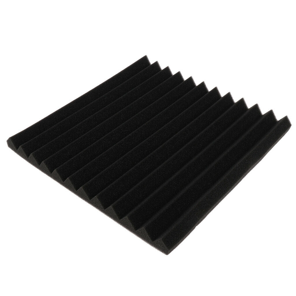 5 Pieces Studio Acoustic Foam Sound Proof Panels Nosie Dampening Foam Black