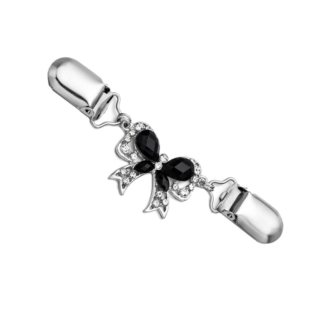 1 Pair Crystal Sweater Clips For Women Cardigans Shawl Dress Coat
