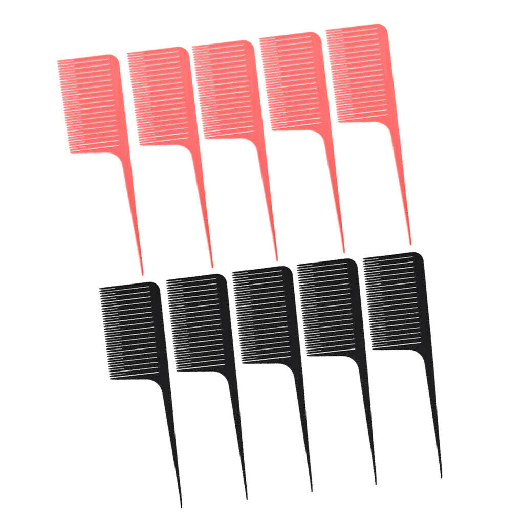 10x Women Barber Professional Plastic Weaving Highlighting Foiling Hair Comb