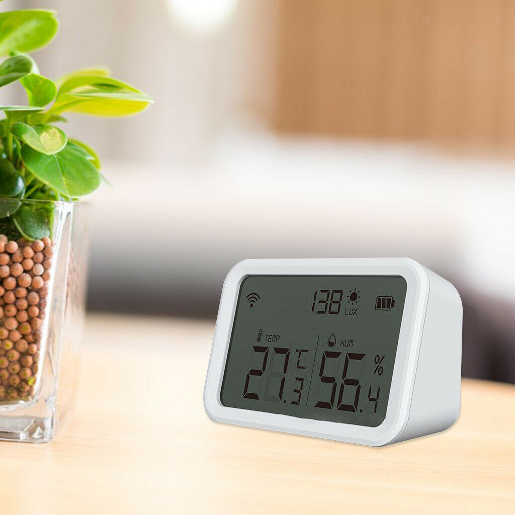 Digital Thermometer Hygrometer with LCD Screen for Room Wine Cellar Basement