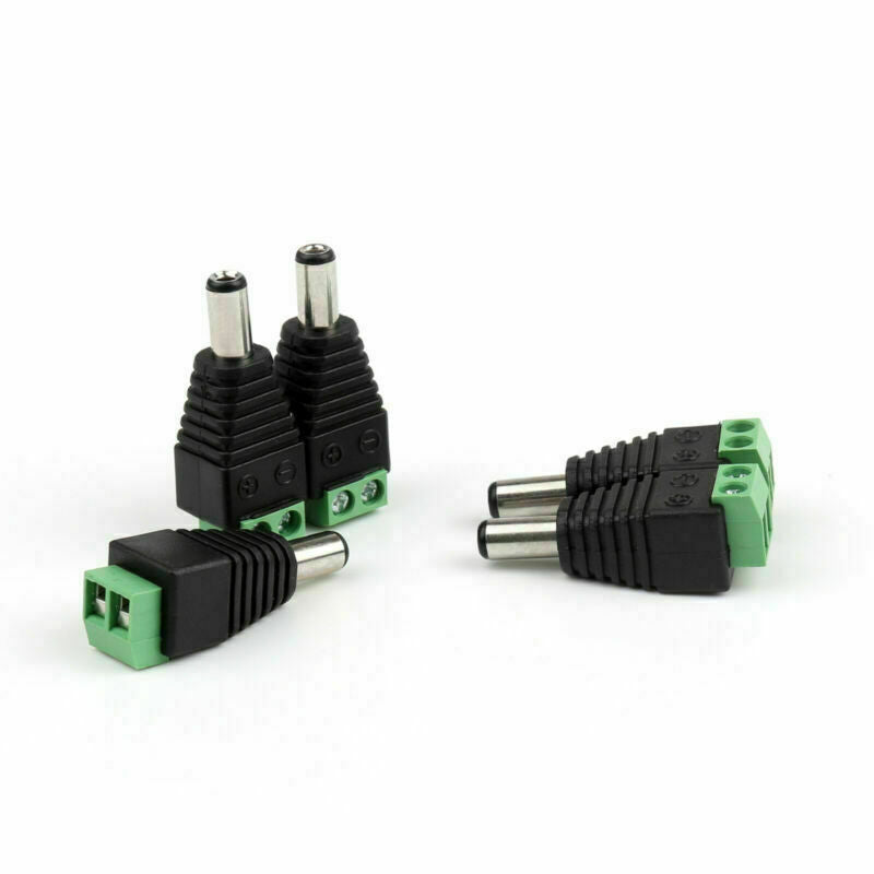 50 Pcs 5.5 x 2.5mm CCTV DC Power Male Jack Plug For CCTV Camera S