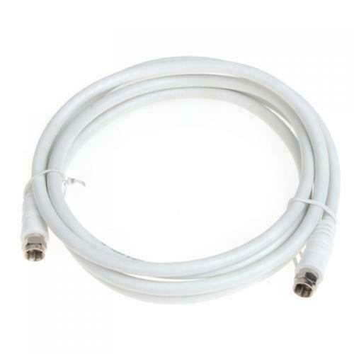 6.7 Ft Coaxial TV Antenna Cable Adapter White