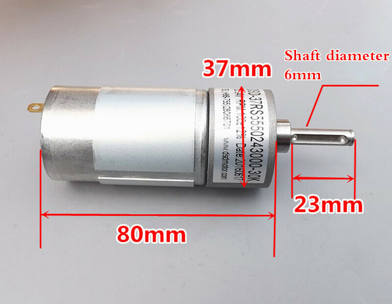 1pcs DC 24V 200rpm geared motor 550/555 DC motor metal gear reducer box