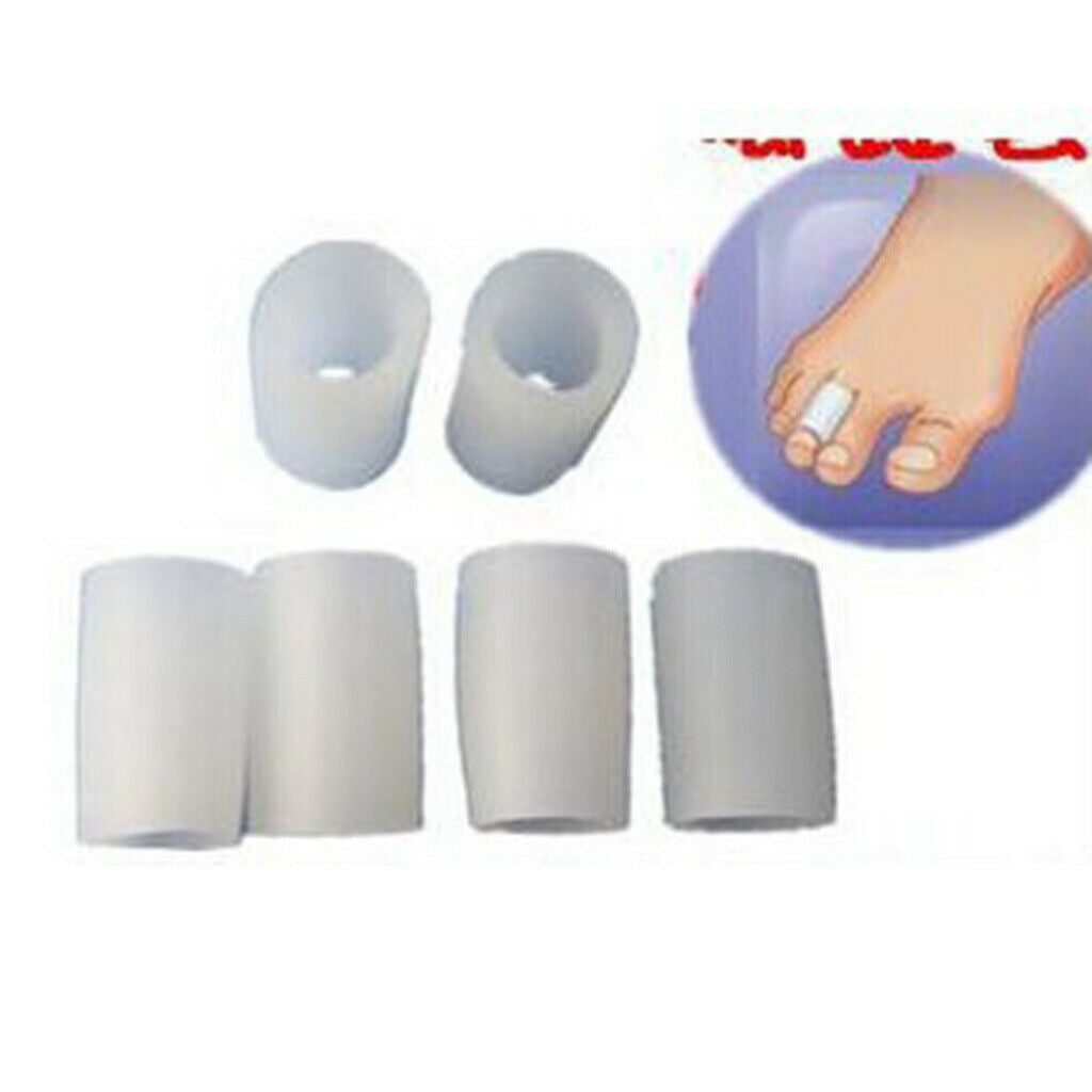 20pcs Gel Tube Finger Toe Sleeve Protectors Feet Cushion Hammer Pads  S