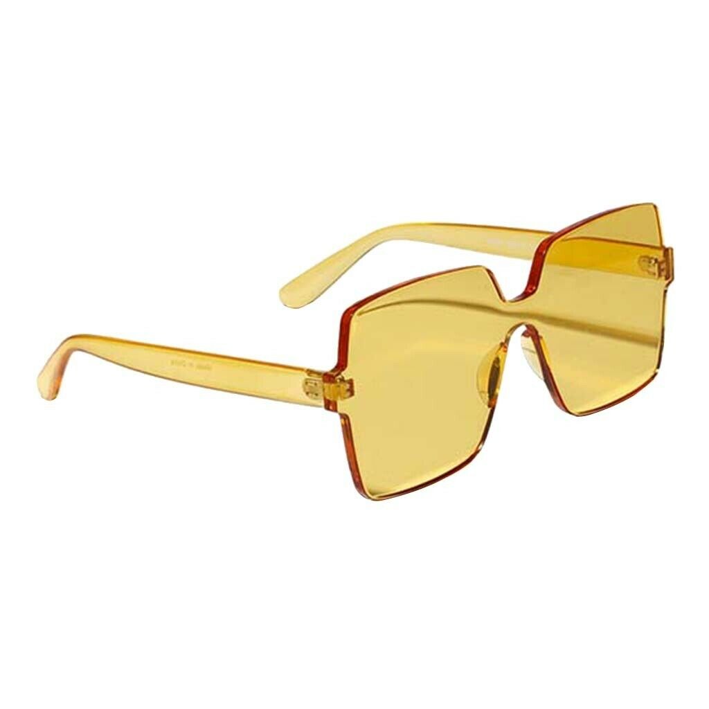 3 Pieces Fashion One Piece Sunglasses Square Rimless Eyeglasses Party Shades