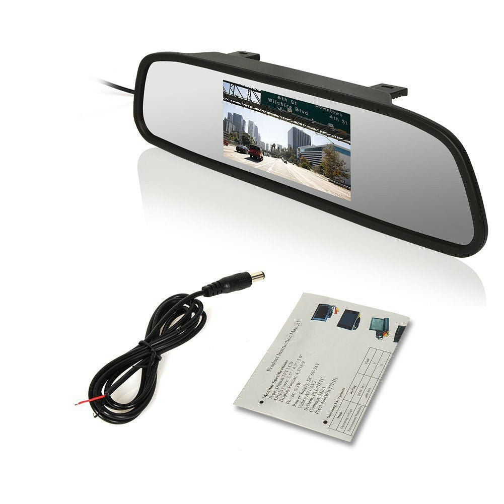 4.3"LCD Car Rear View Mirror Monitor &8LED Night   Reverse Backup HD Camera