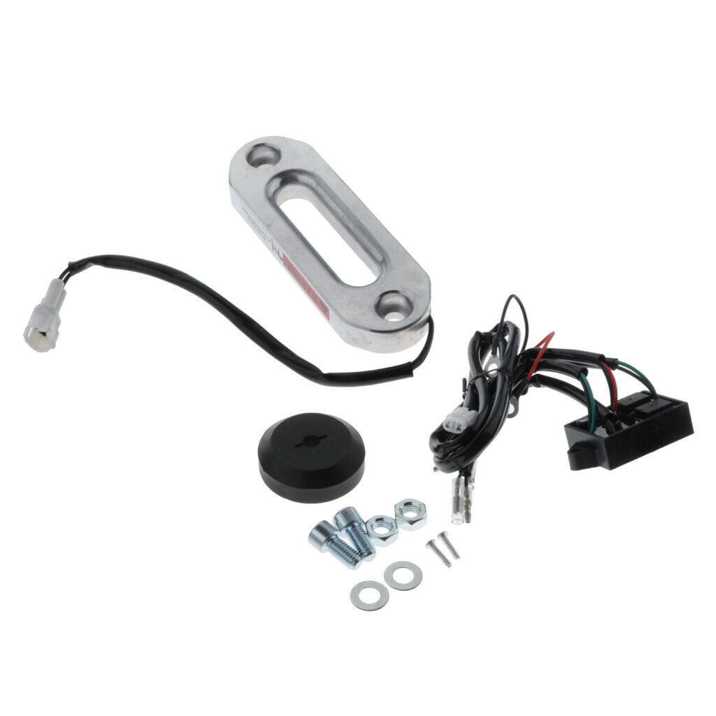 Winch Hawse Fairlead Rope Guide Polished Aluminum Universal Truck SUV ATV