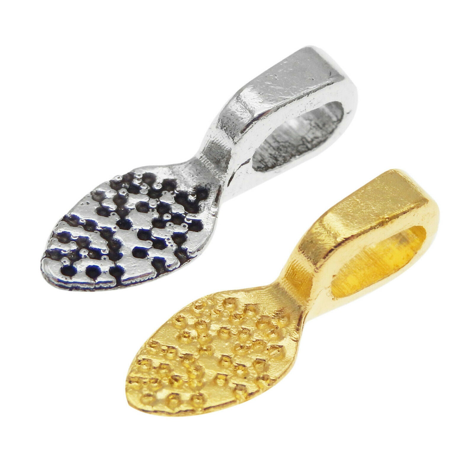 40 Mix Glue On Bails Alloy For Pendant Earring DIY Jewelry Connectors 21*7mm