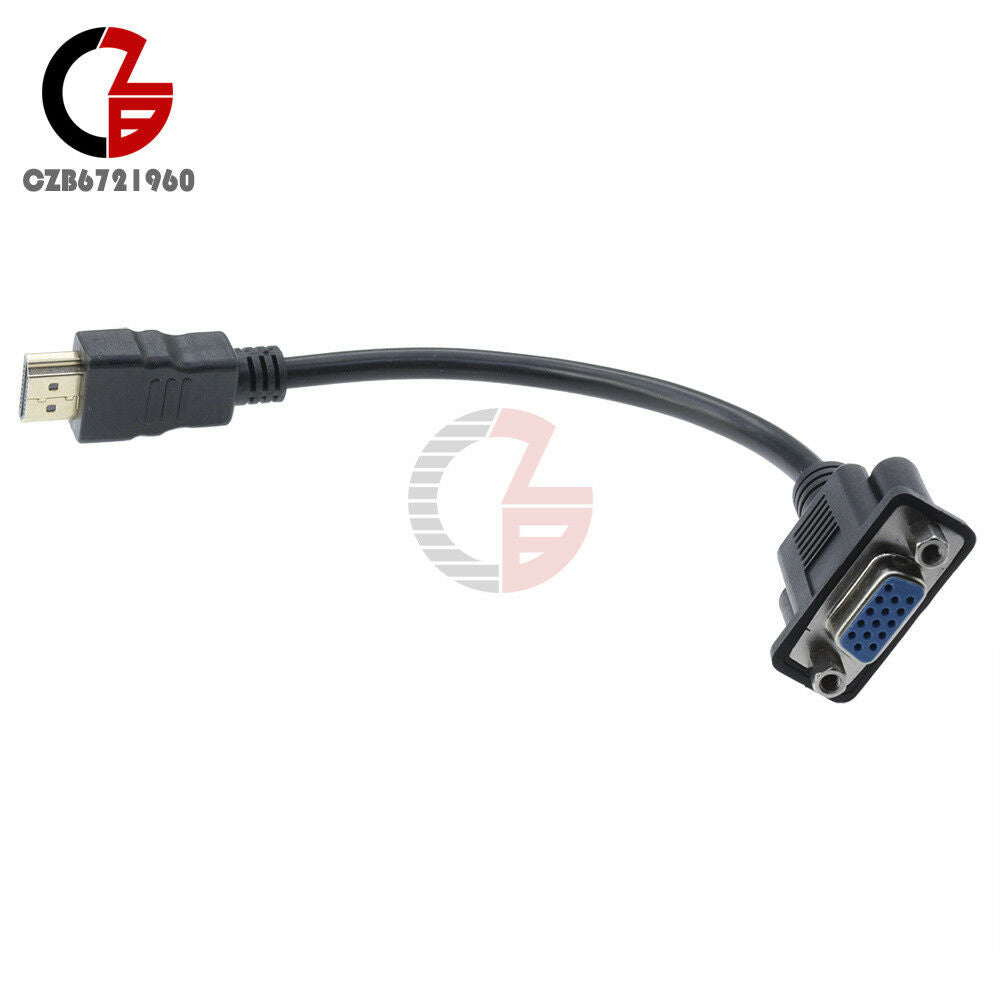 HDMI Male To VGA D-SUB 15 Female Video Adapter Converter Cable For HDTV PC