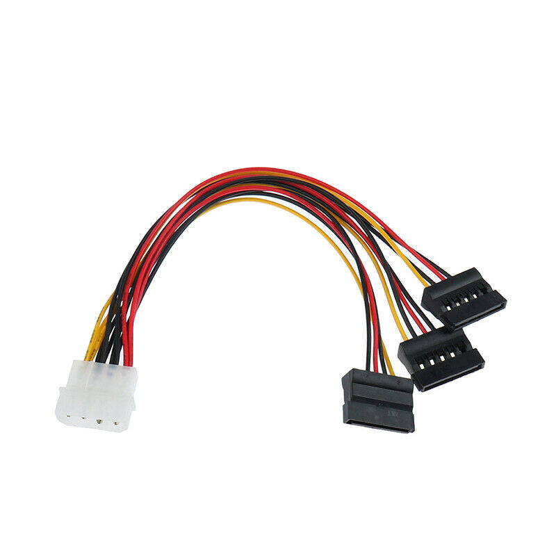 4Pin IDE To 3 SATA Power Splitter Extension Cable Connectors Computer Plu.l8
