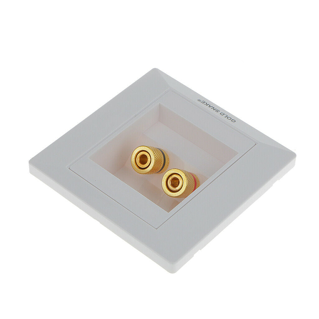 85x85 mm 2 Binding Post Banana Plug Audio   Wall Face Plate Panel Speakers