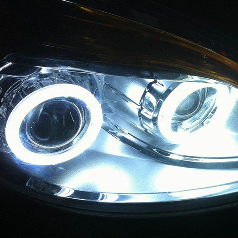 Universal 70mm 60LED Car COB Angel Eyes Warning Headlight Halo Ring Drving Lamp