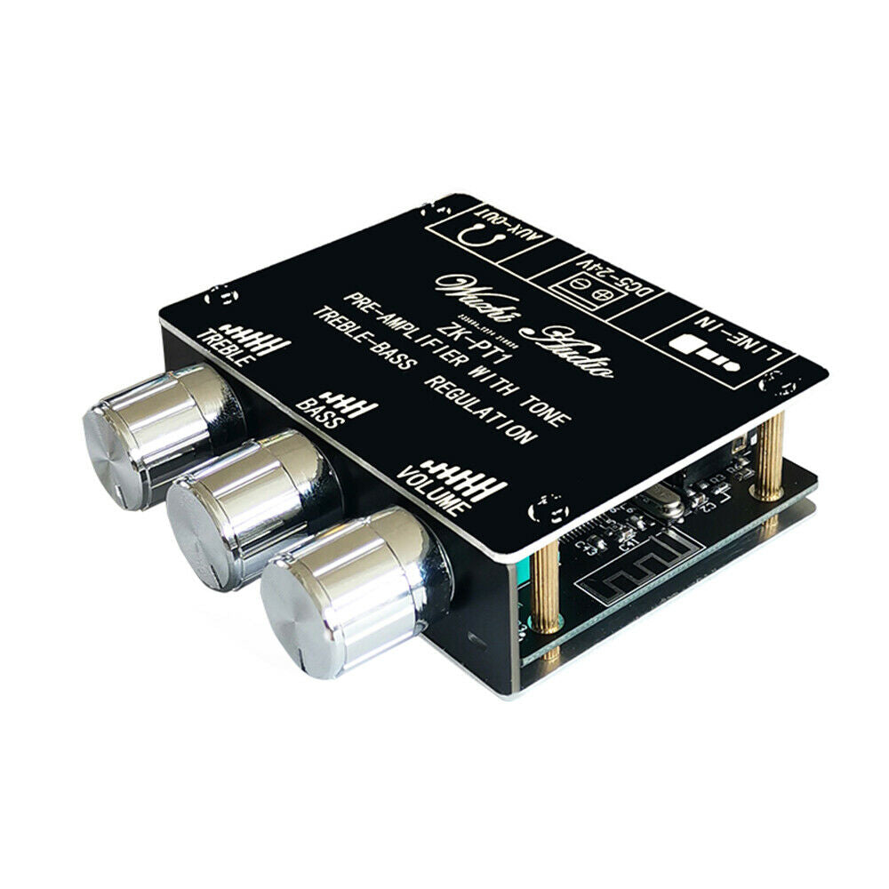 Bluetooth 5.0 Tone Pre-stage Treble Bass Amplifier 2Channel Stereo Audio Decoder