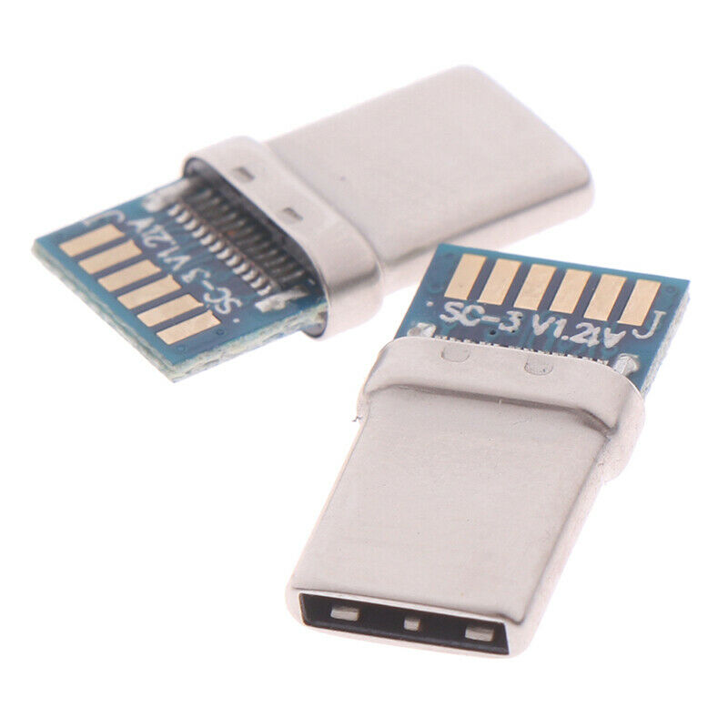 USB3.1 TypeC Connector 24Pin Male Socket Receptacle Adapter To Solder Wir.l8