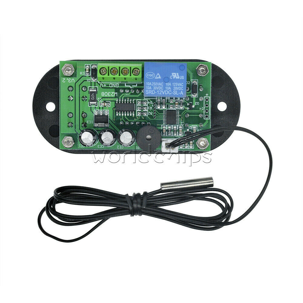 Blue LED W1308 12V Digital Thermostat Temperature Alarm Controller Sensor Meter
