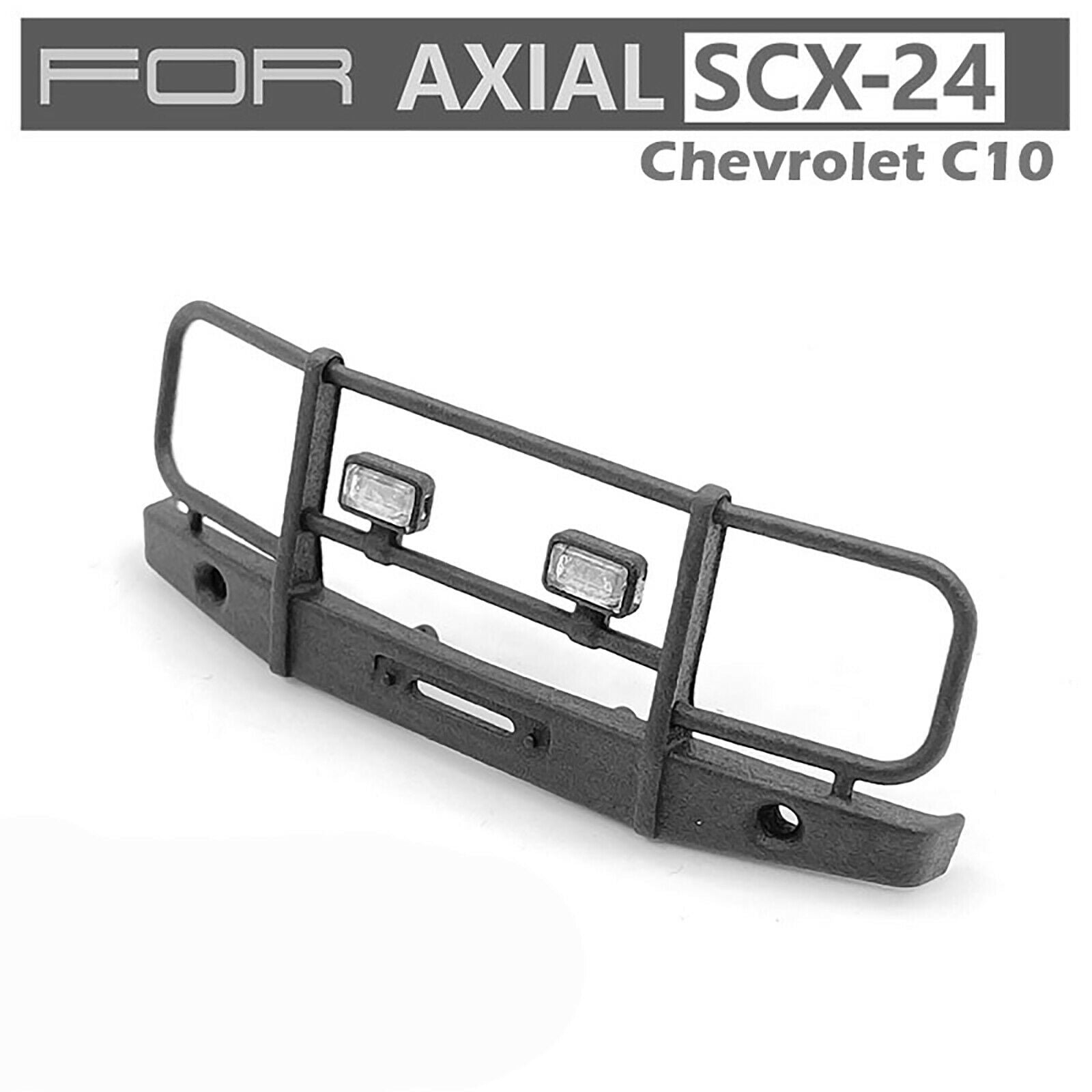 Front Bumper with Spotlight Accessories for AXIAL SCX-24 Chevrolet C10 RC Car