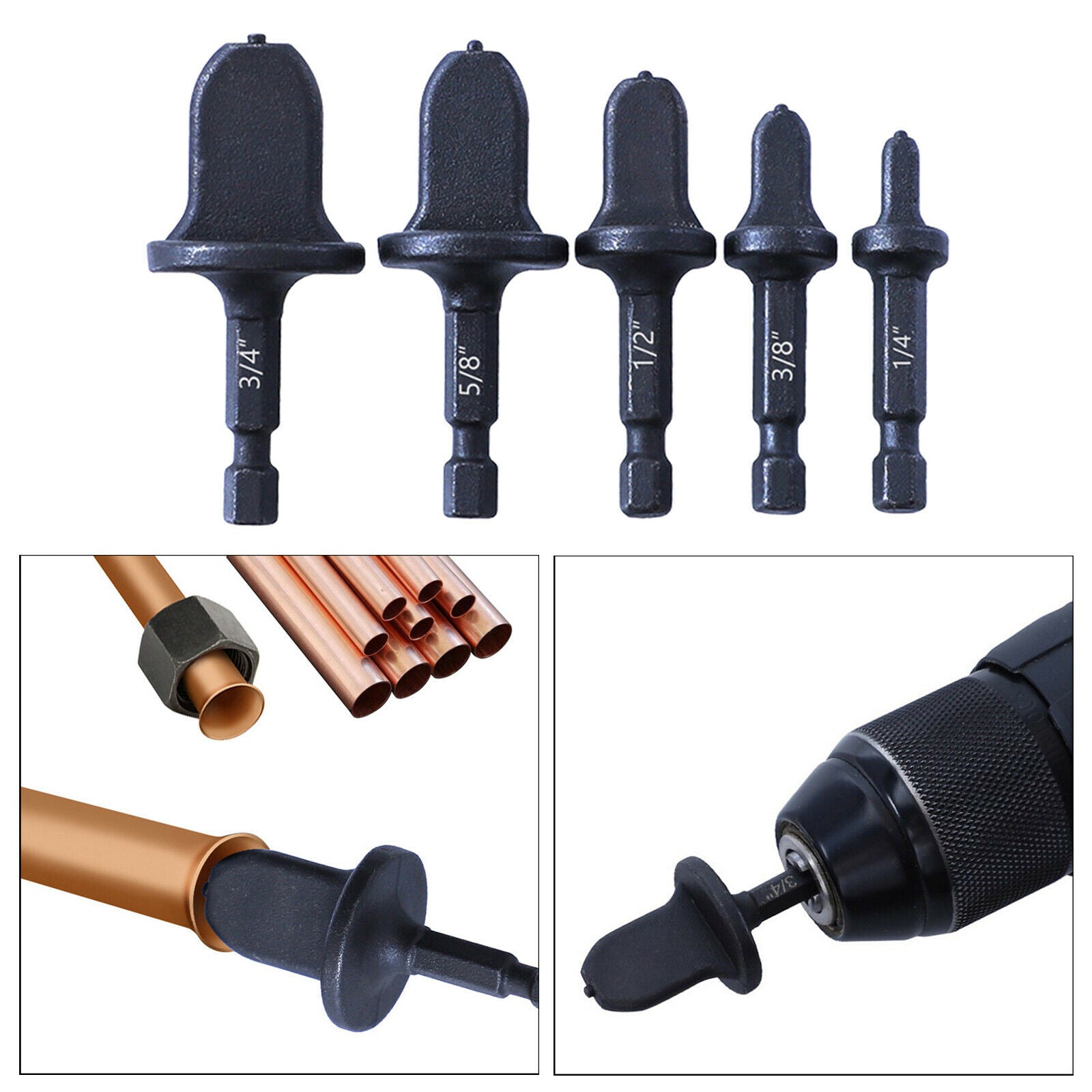 Manual Tube Expander Swaging Tool Drill Bit Repairing Flaring Hex Handle