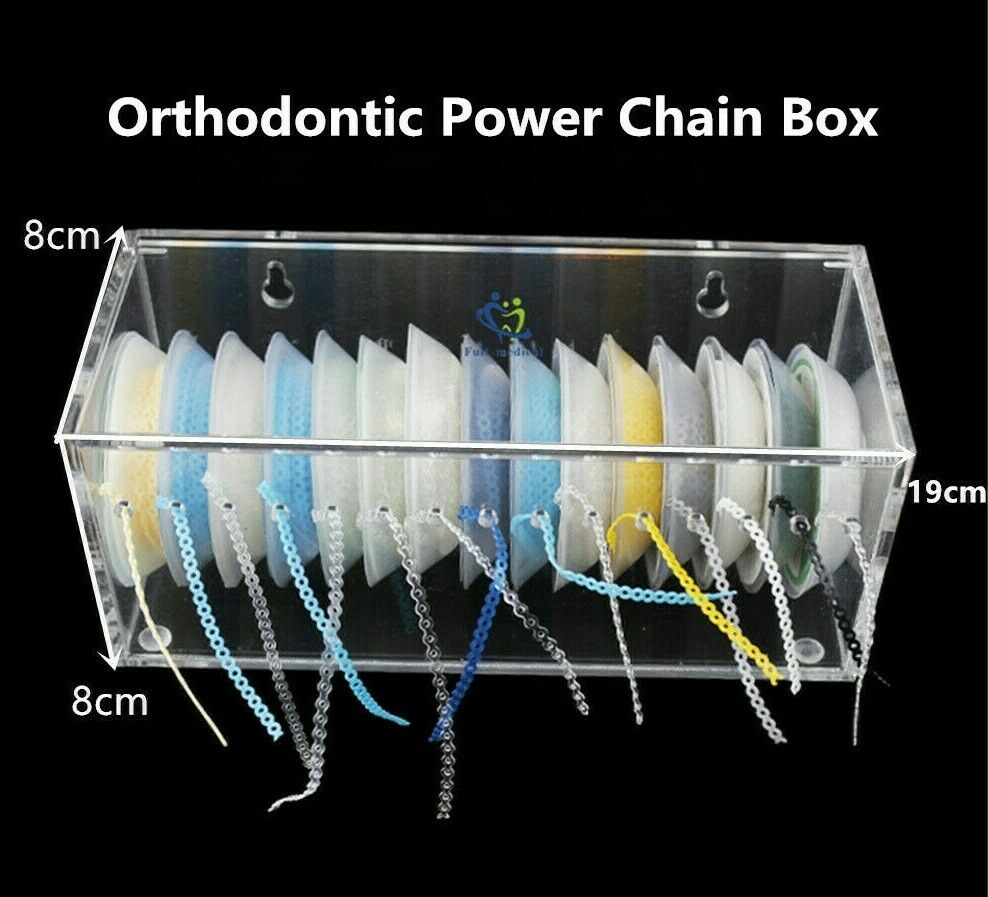 1*Dental Orthodontic Power Chain Holder Elastic Band Organizer Storage Box Case