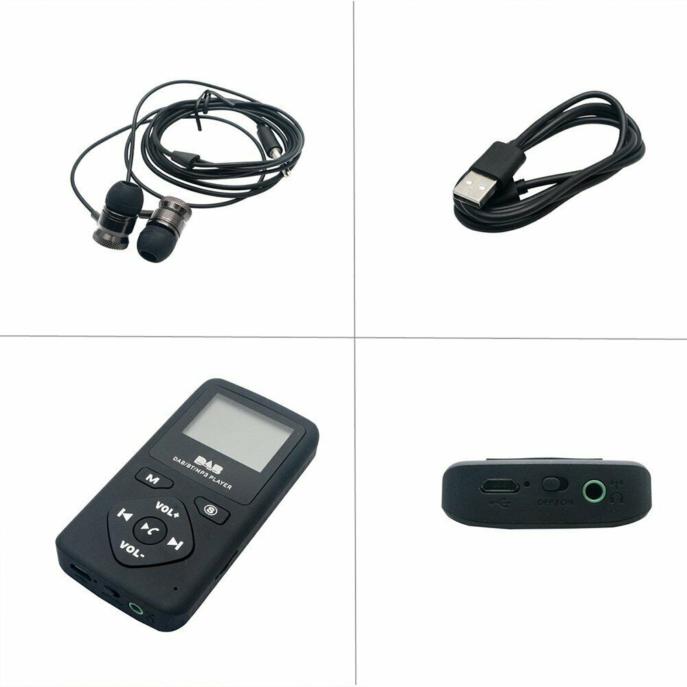Portable Pocket Digital FM DAB/DAB+ Radio Receiver MP3 Player Bluetooth 4.0