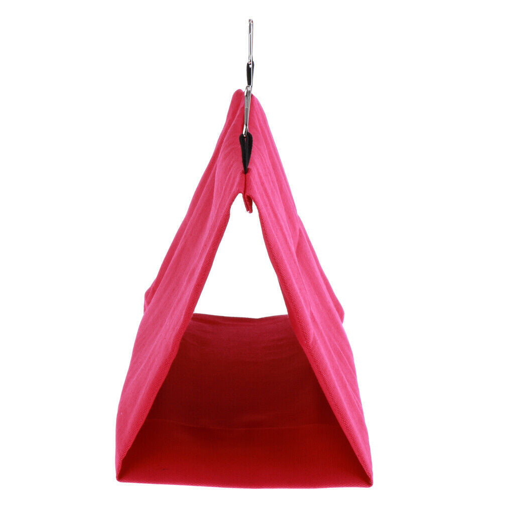 Bird Parrot Hammock Birds Cage Hanging Bed for Birds Small Animals Rose Red