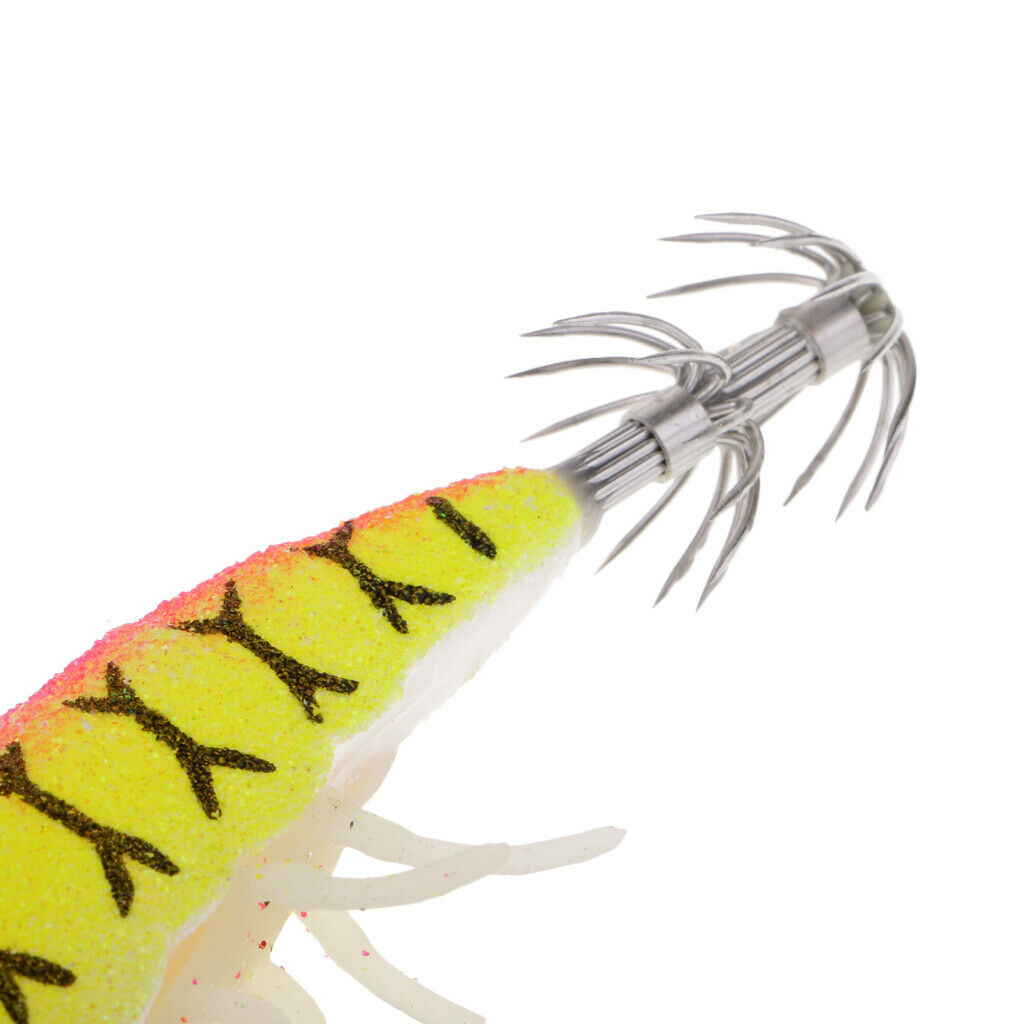 2pcs Luminous Shrimp Fishing Lures Squid Jig Hooks