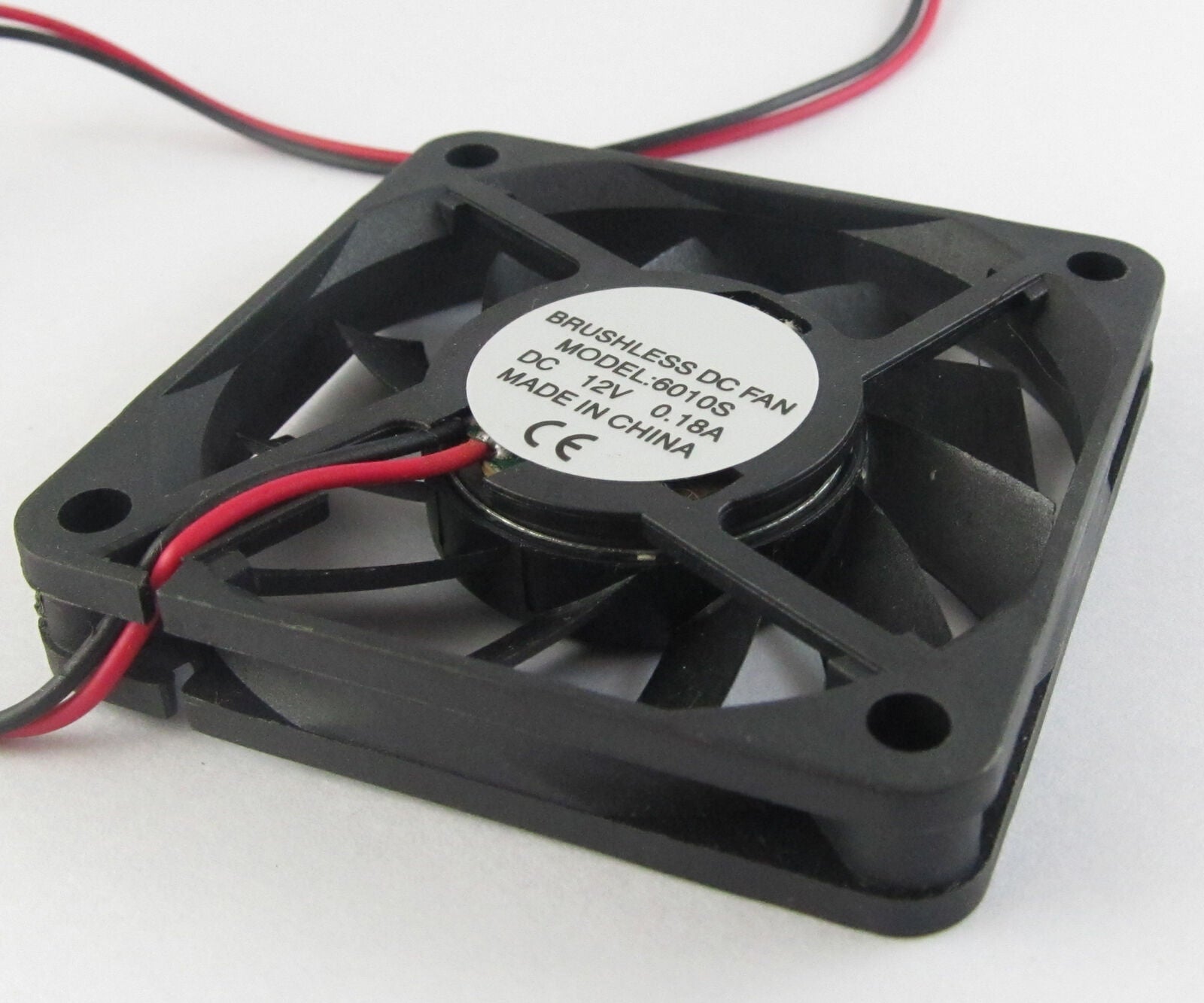 1pc 60mm 6010 60x60x10mm Brushless 12V DC Cooling Fan 11 Blade 2pin connectors