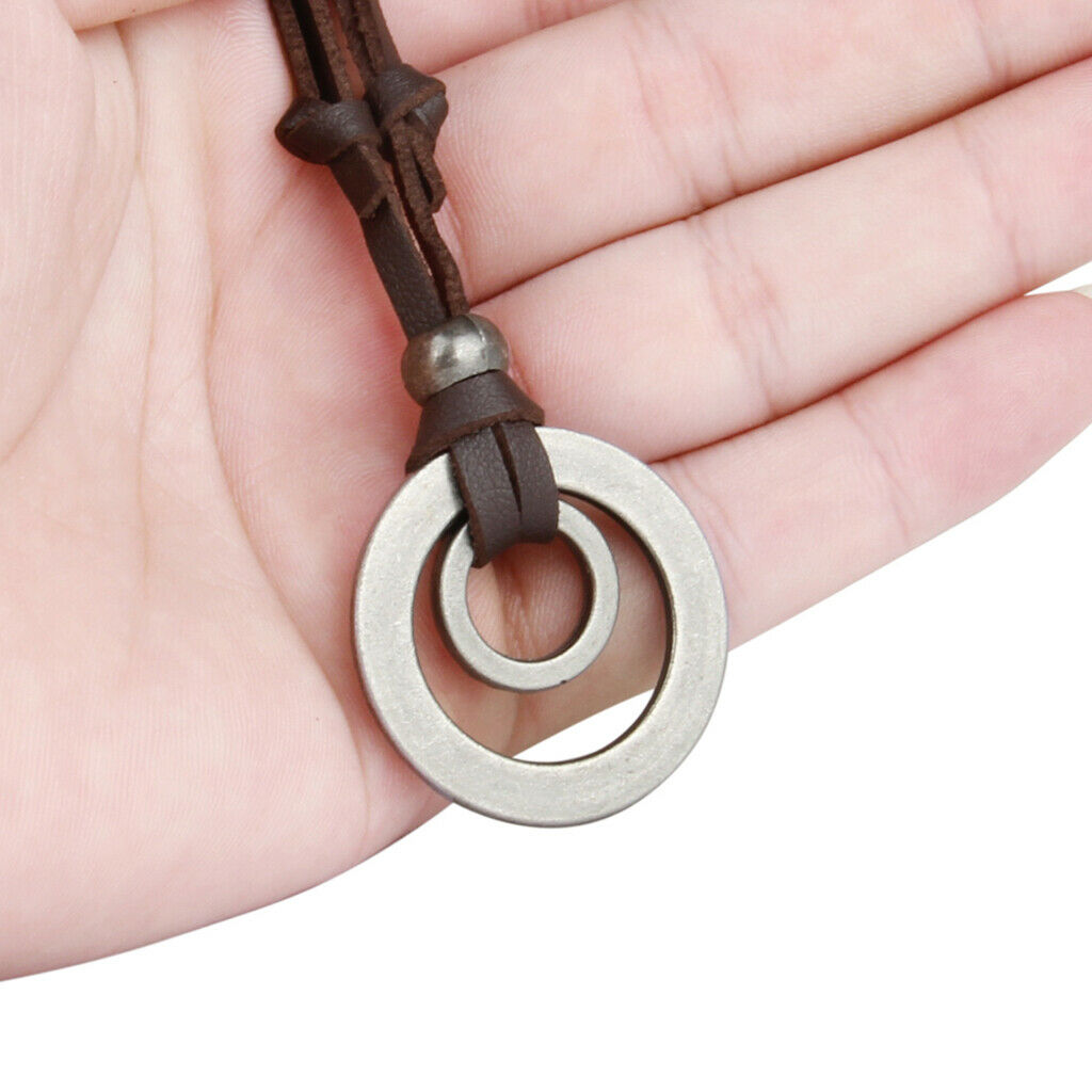 Mens Jewelry Alloy Leather Rope Rope Chain Necklace,