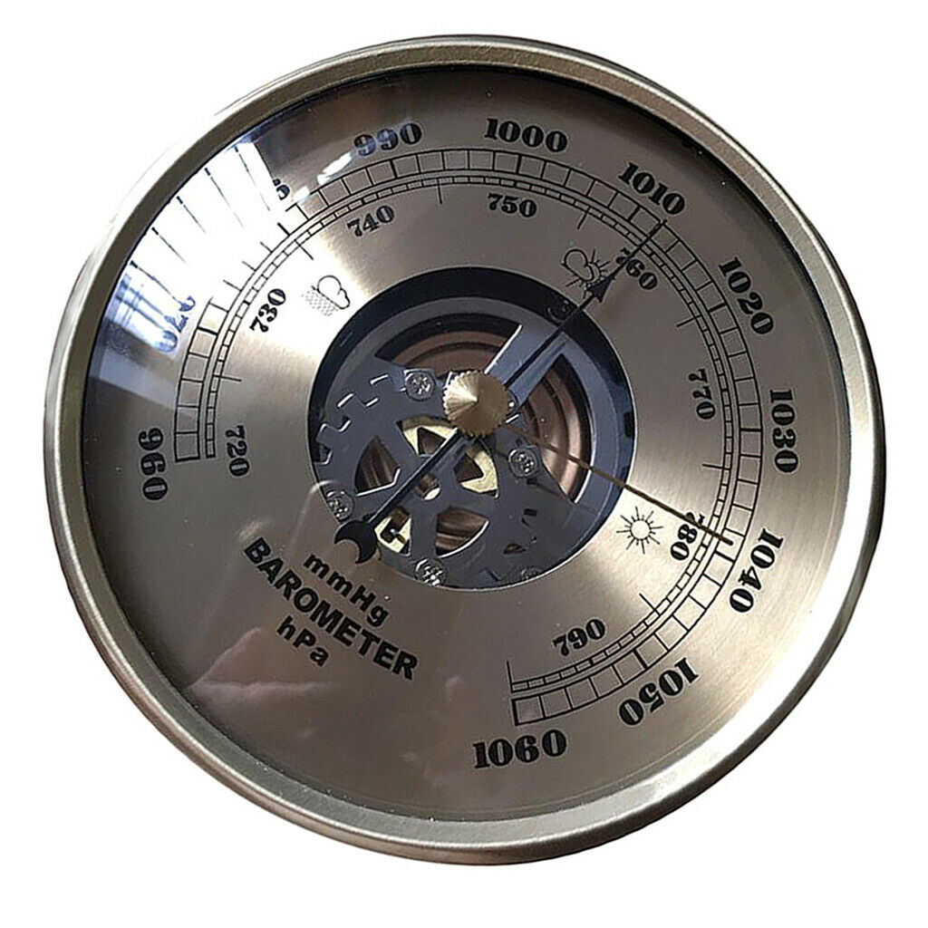 Home Weather Station Wall Decor ~ Metal Frame Barometer ~ Thermometer and