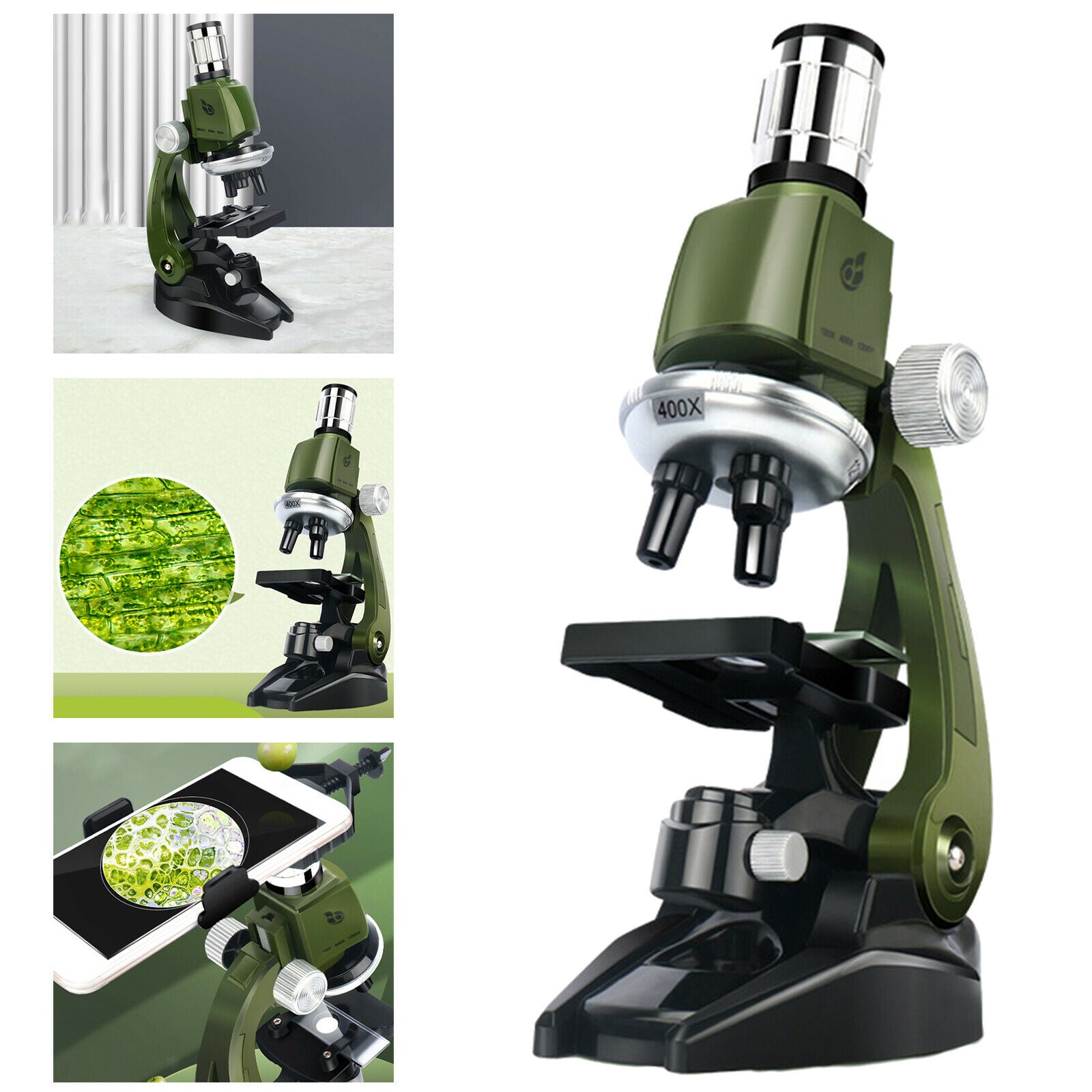Children Kindergarten Microscope Biological 1200X Magnification for Beginner