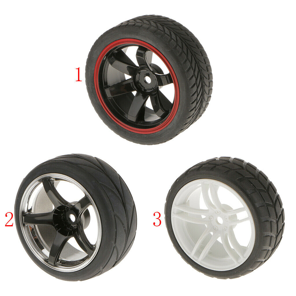 Package of 4 Rally Tires Tire & Wheel Rims with 12mm