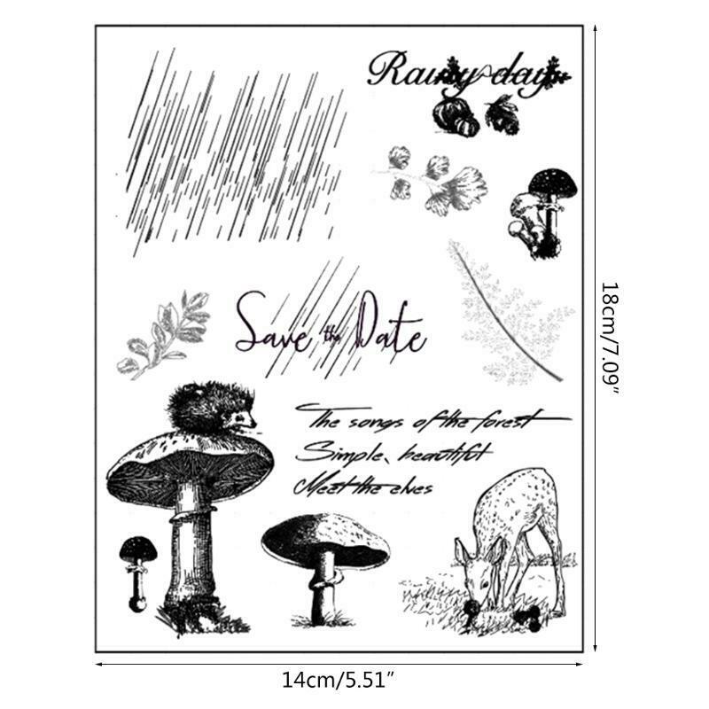 Mushroom Silicone Clear Seal Stamp DIY Scrapbooking Embossing Photo Album Decor