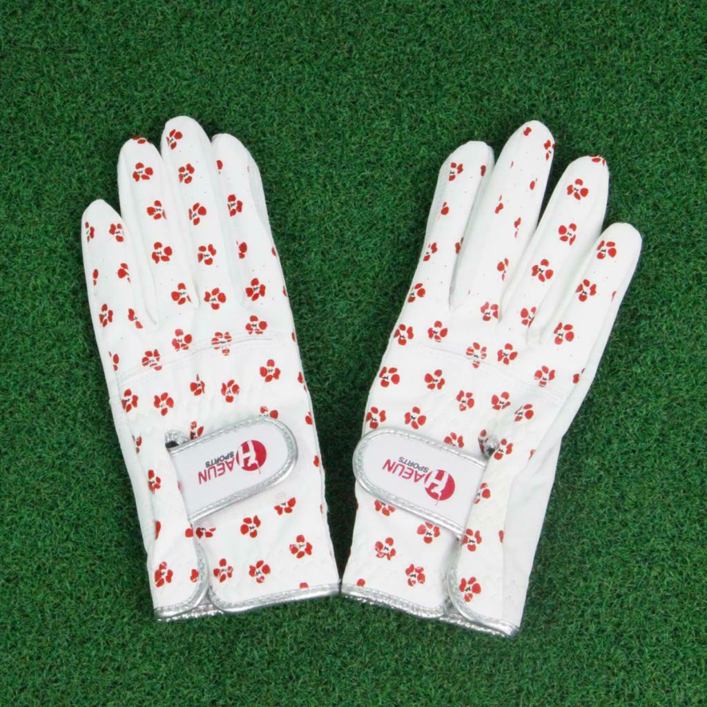1 Pair Women Breathable Golf Gloves Left Right Hand Glove Pure Sheepskin