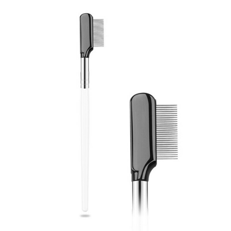 Stainless Steel Eyebrow Comb Makeup Brush Eyelash Comb with Cover Cosmeti.l8