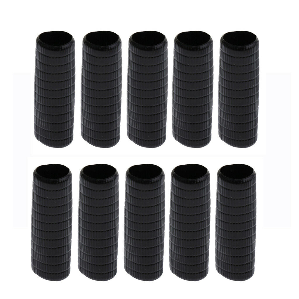 10x Black Violin Bow Skin Protect Sleeve 8mm Dia Musical Parts Starter Tools