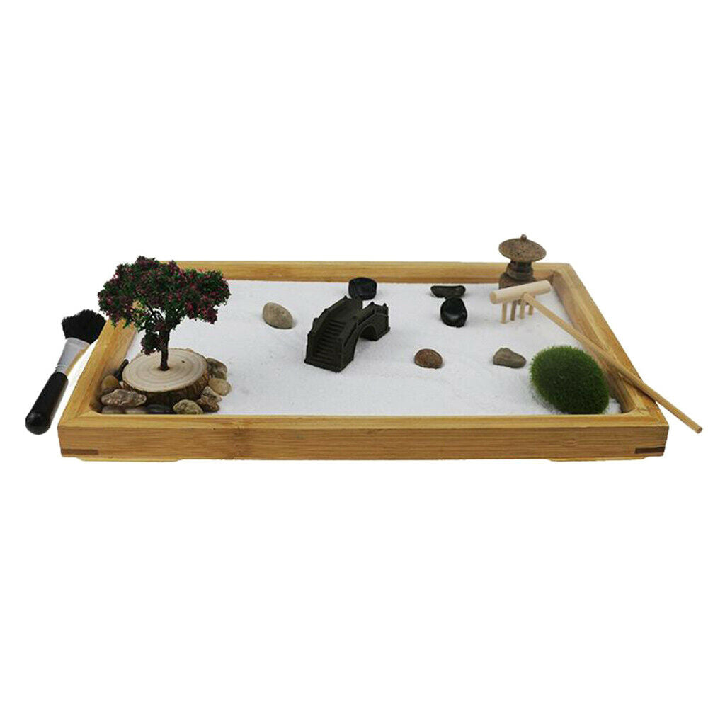 Zen Garden Rake Rocks Desktop Sand Garden Play Office Home Decor Meditations