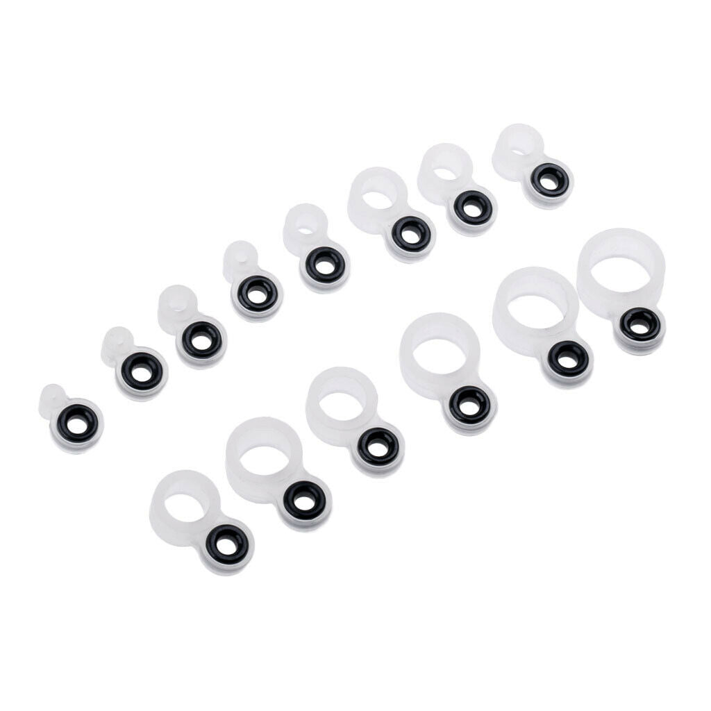 14Pcs Set Ceramic Ring Eyes Fishing Rod Guides  Free Silicone Frame