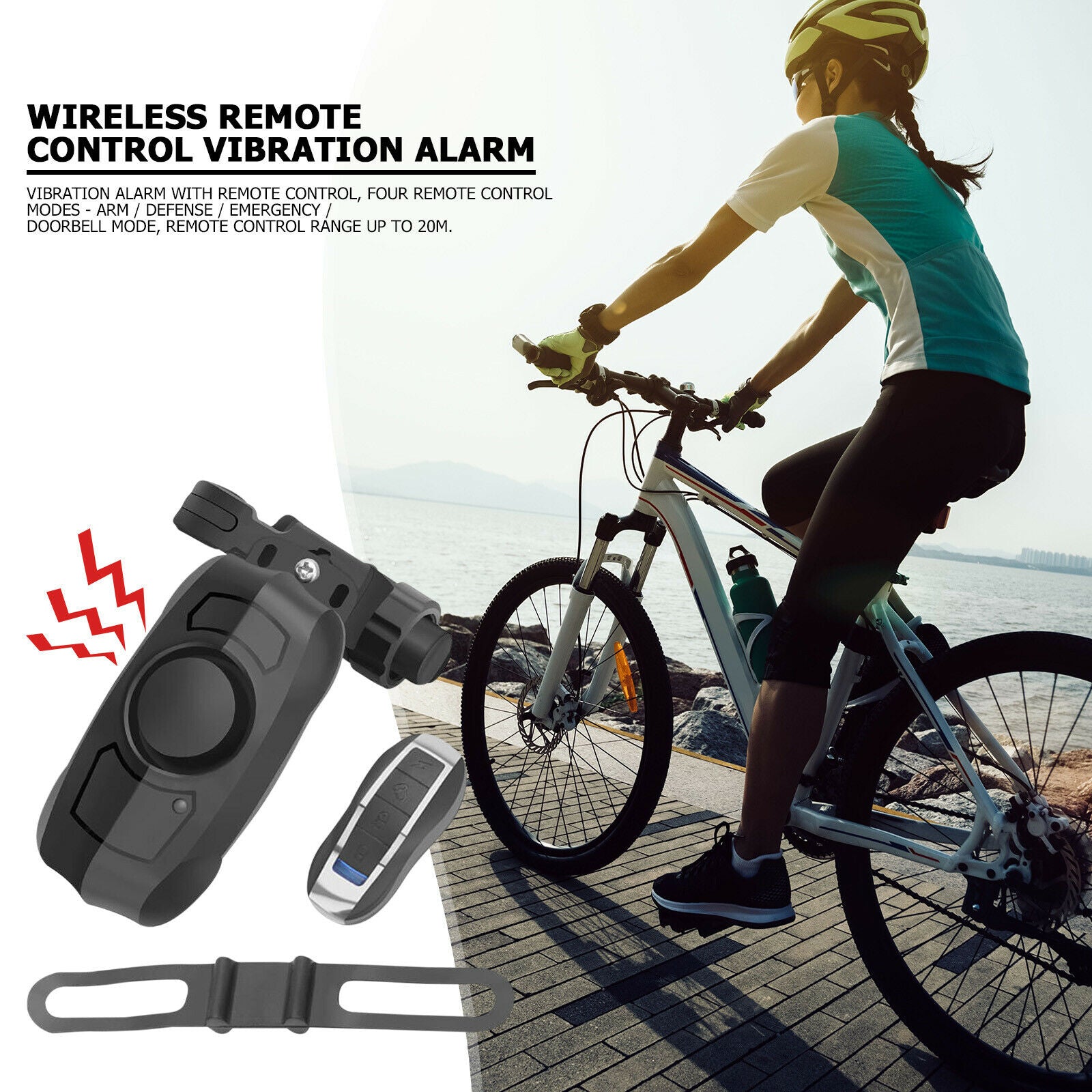 Wireless Alarm for Bike Motorcycle Anti-Theft Remote Control Warning Sensor Tool