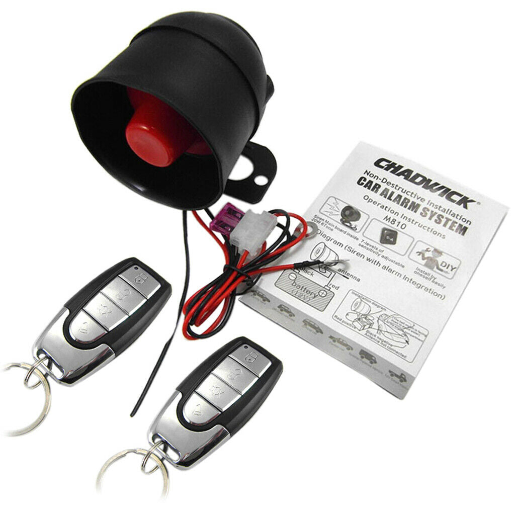 2x 2 Way Keyless Entry Car Alarm System Security Lock Alert Universal Truck