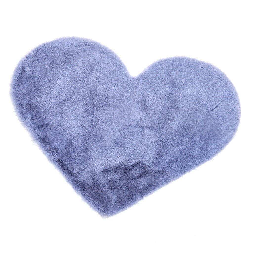 Heart Shaped Area Rug,Shaggy Plush Floor Mat for Bedroom,70x90cm Gray