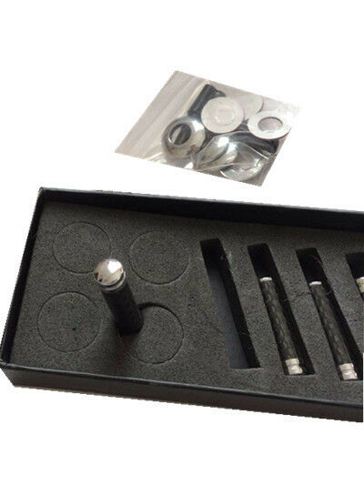 4pcs Real Carbon Fiber Copper Car Door Knob Pins Handles 1cmx3.2cm Universal New