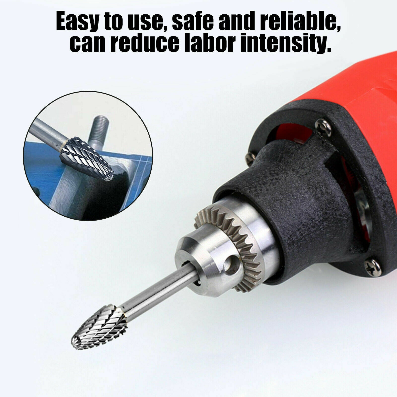 4Pcs/set Carbide Rotary File Tungsten Steel Grinding Head Rotary File 1/4" Shank
