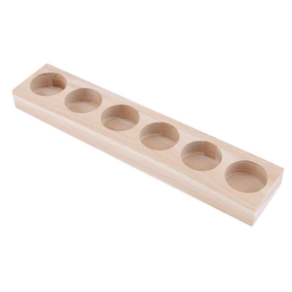 2 Pcs Wooden Aroma Essential Oil Display Case Storage Rack Tray Holder Storage