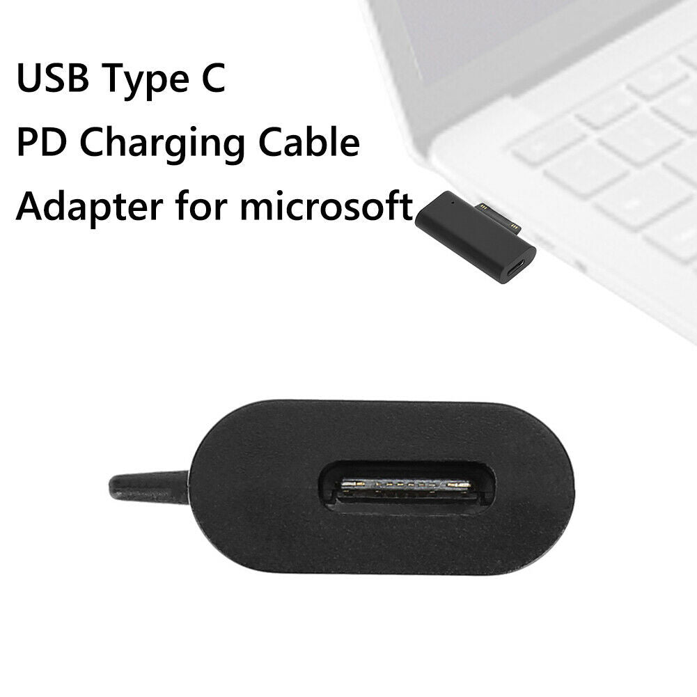 15V/3A USB Type C PD Charging Cable Adapter Converter for Surface Pro 3 4 5 6 7