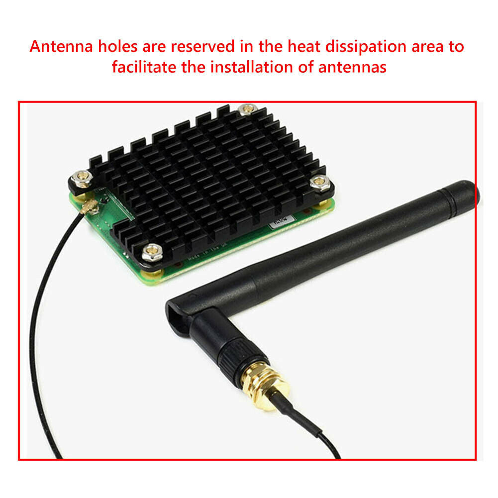 Aluminum Heatsink Notched for Antenna Heat Dissipation for Raspberry Pi Compute
